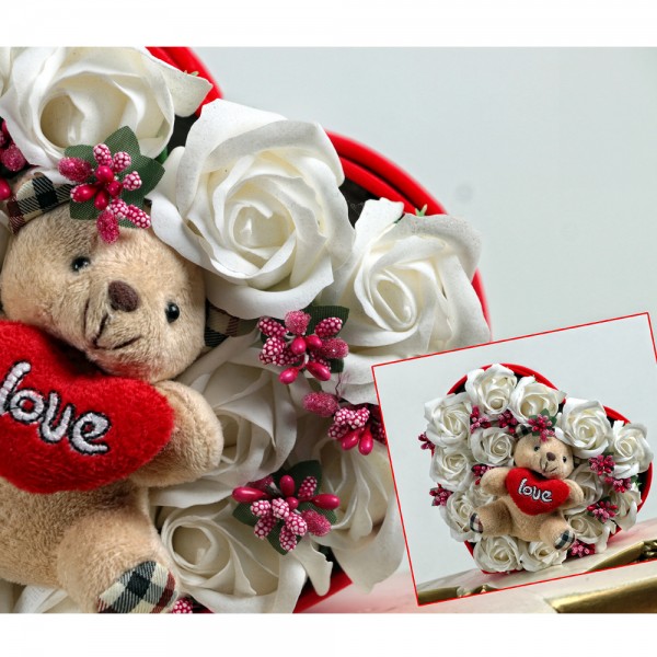 beyaz ayıcık kalbli